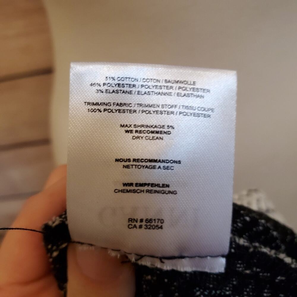 Anthropologie Ganni Jersey Dress Black White Jacquard Small - Picture 9 of 9